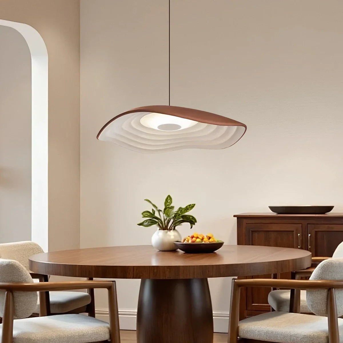 flairel Nordic Creative Ripple Pendant Light for Dining Room