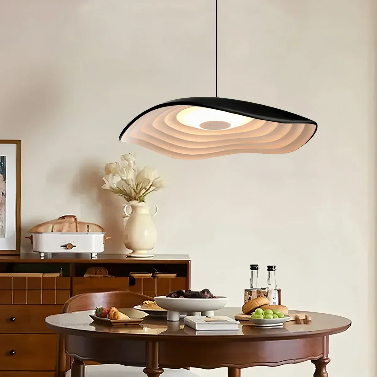flairel Nordic Creative Ripple Pendant Light for Dining Room