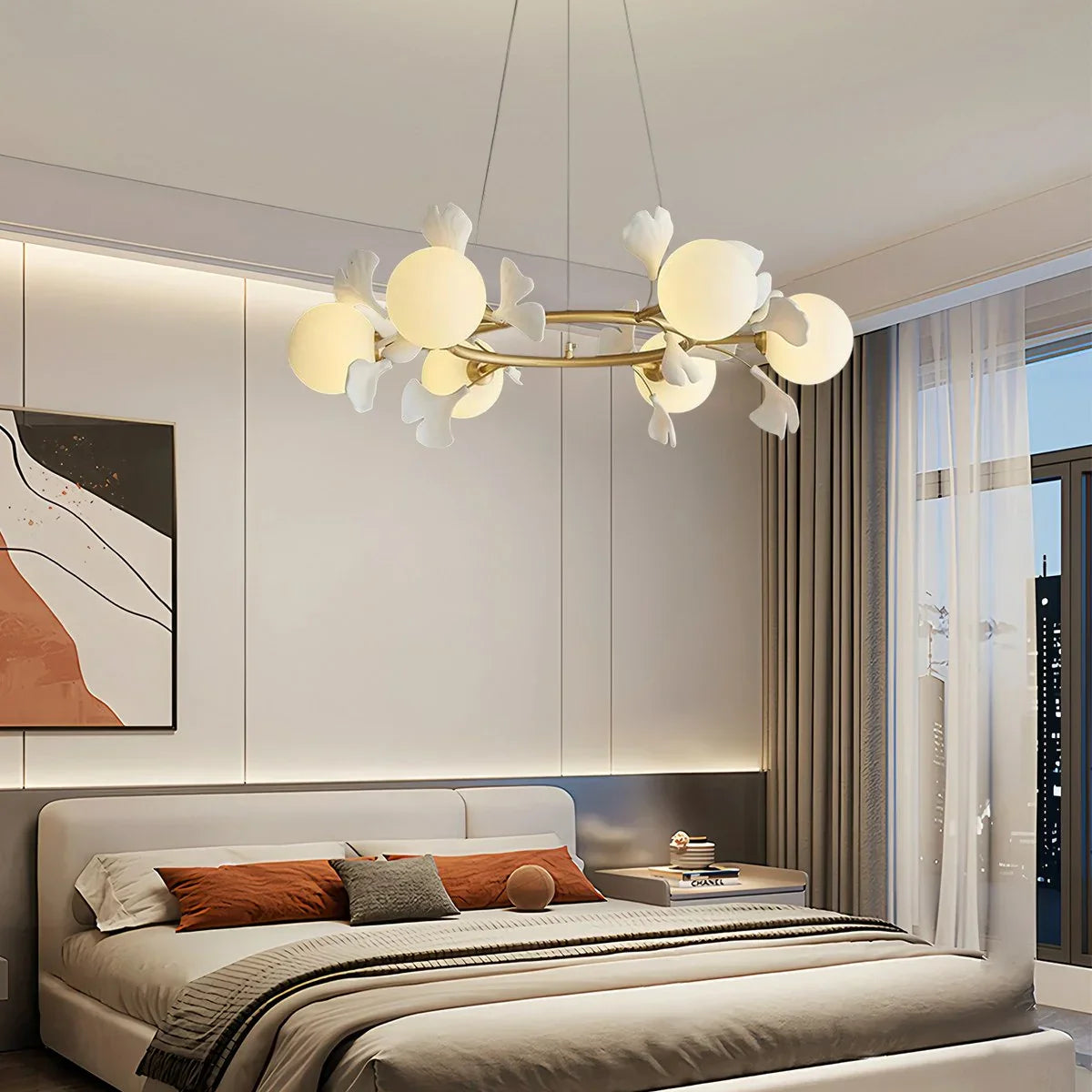 flairel Evander Ginkgo Chandelier for Dining Area