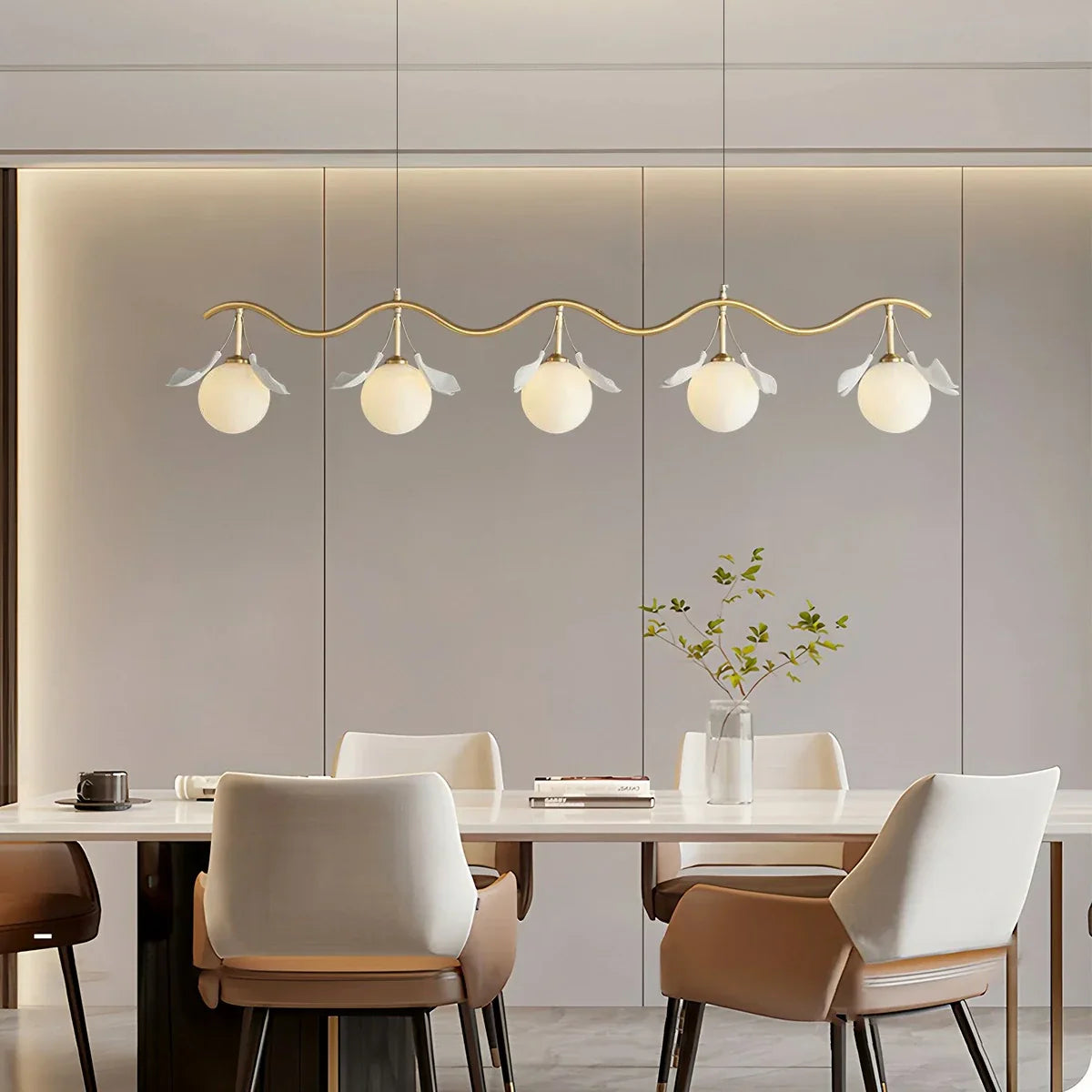 flairel Evander Ginkgo Chandelier for Dining Area
