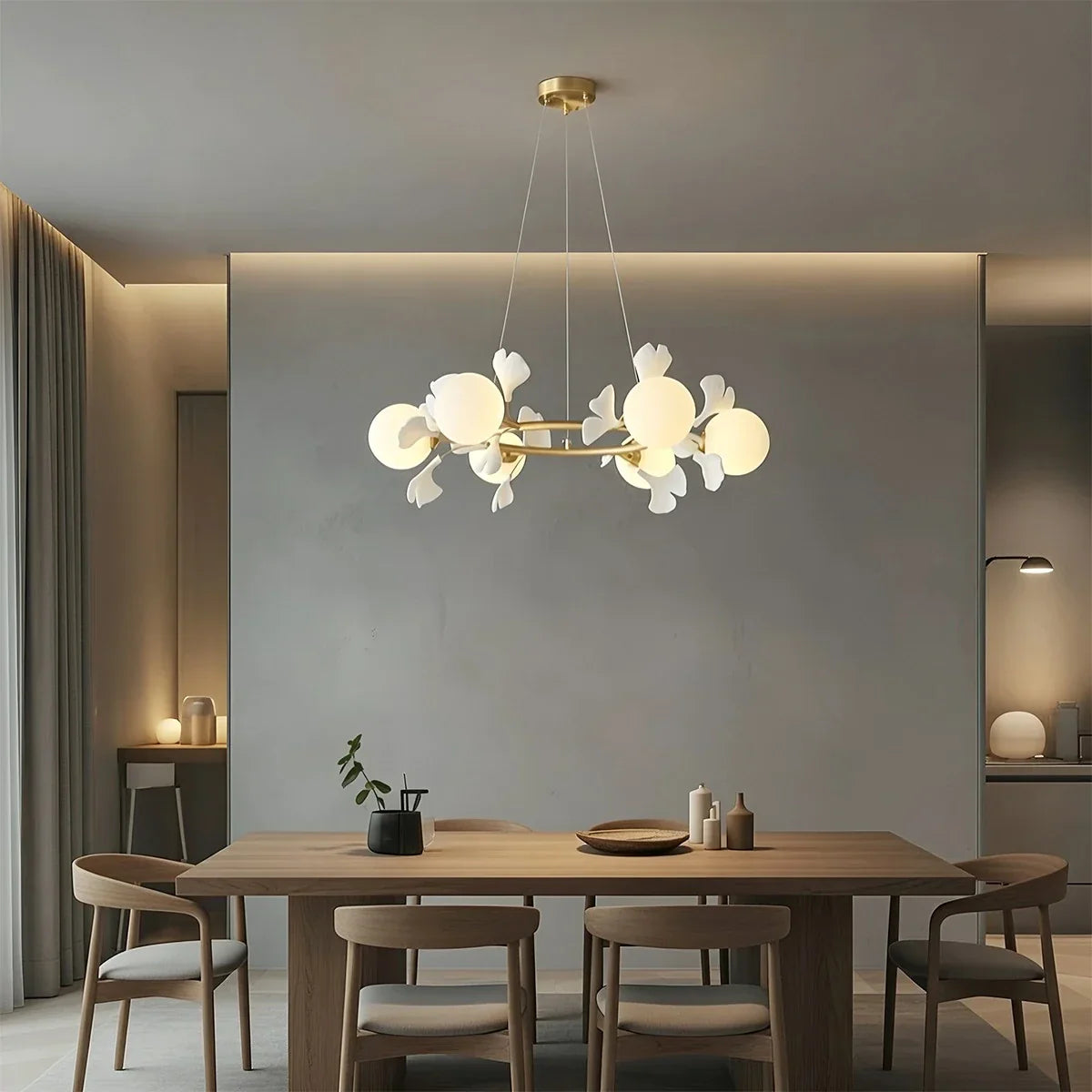 flairel Evander Ginkgo Chandelier for Dining Area