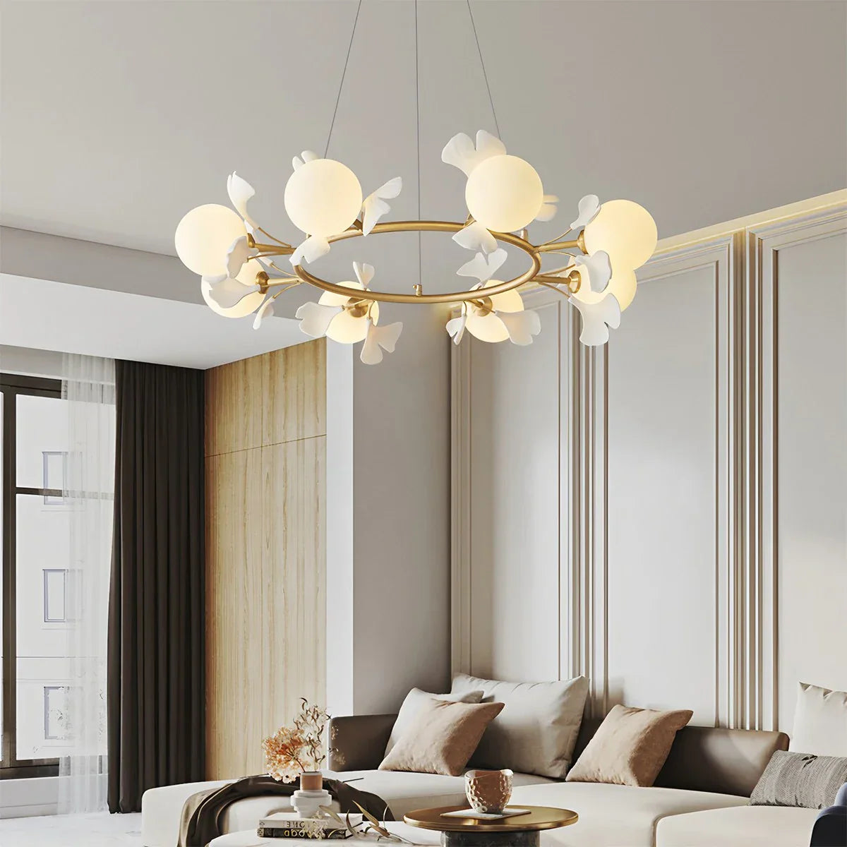 flairel Evander Ginkgo Chandelier for Dining Area