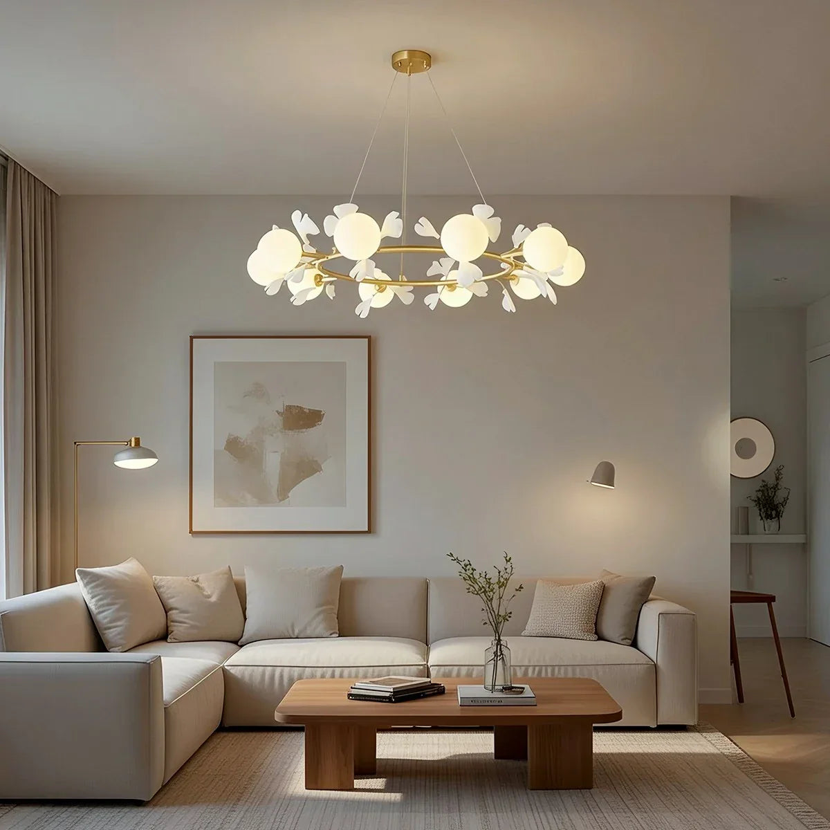 flairel Evander Ginkgo Chandelier for Dining Area