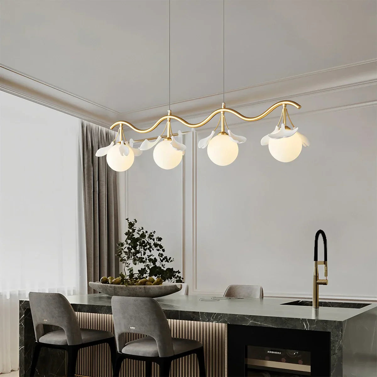 flairel Evander Ginkgo Chandelier for Dining Area