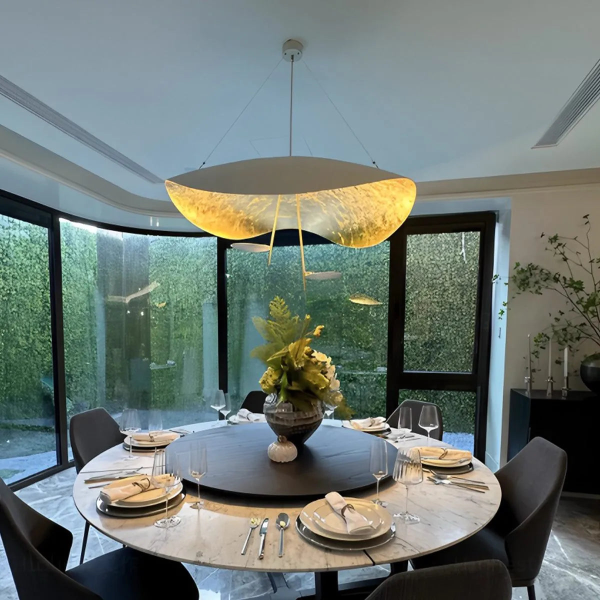 flairel Modern Sculptural Leaf Pendant Light
