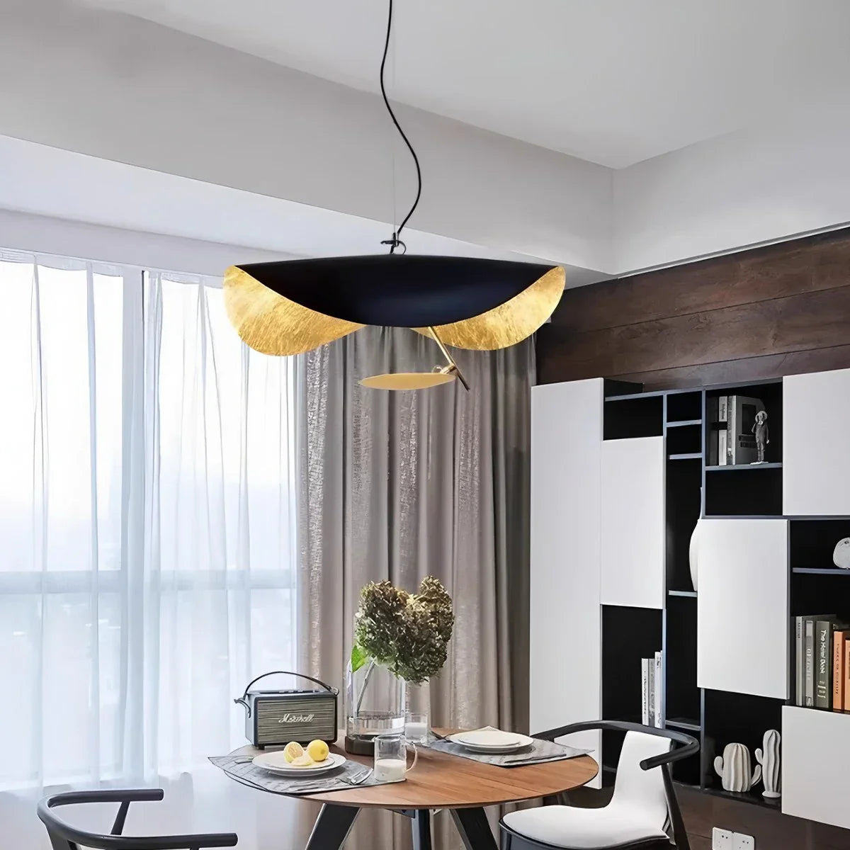 flairel Modern Sculptural Leaf Pendant Light