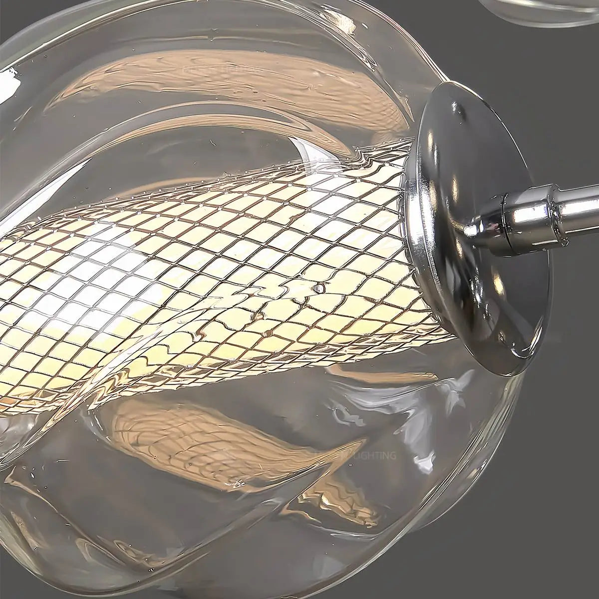 flairel French Minimalist Glass Ball Chandelier