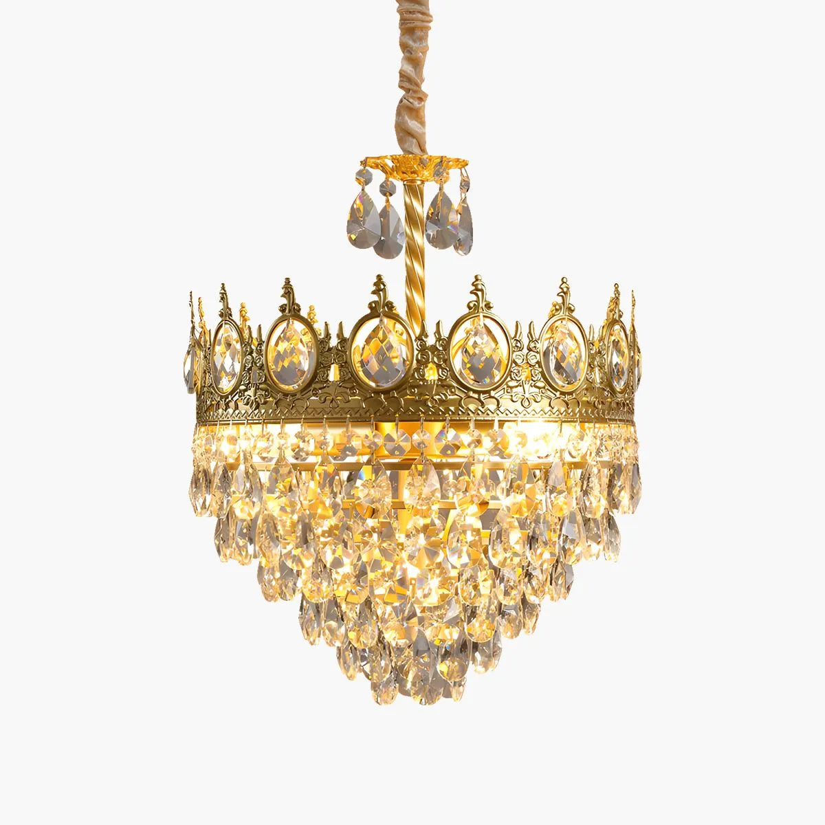 flairel French Retro Crystal Chandelier for Dining Room