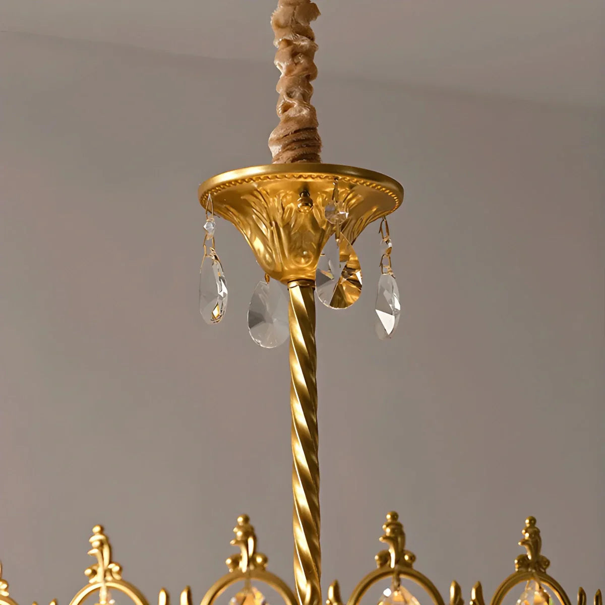 flairel French Retro Crystal Chandelier for Dining Room