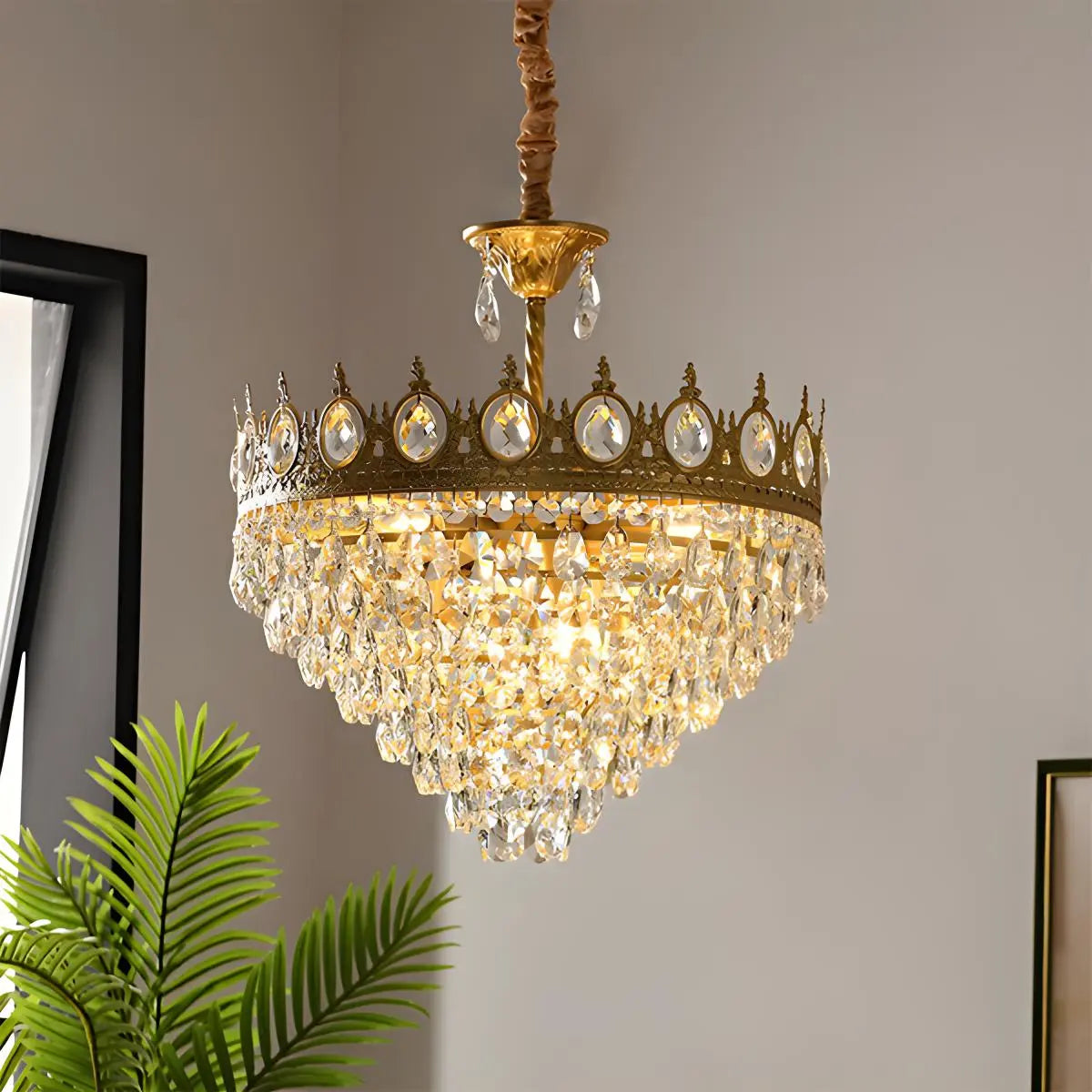 flairel French Retro Crystal Chandelier for Dining Room