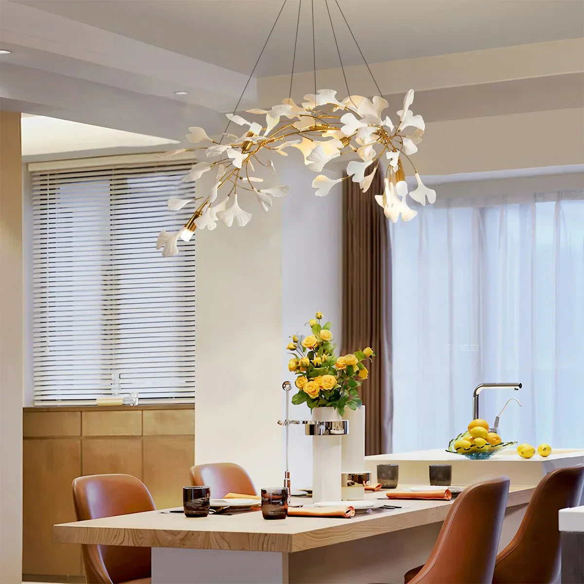 flairel Ginkgo Chandelier D for Dining Room