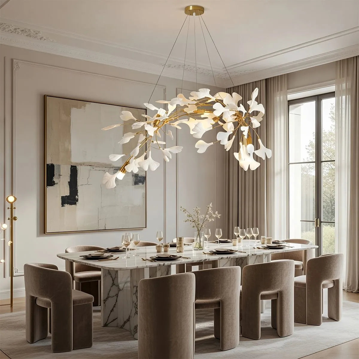 flairel Ginkgo Chandelier D for Dining Room