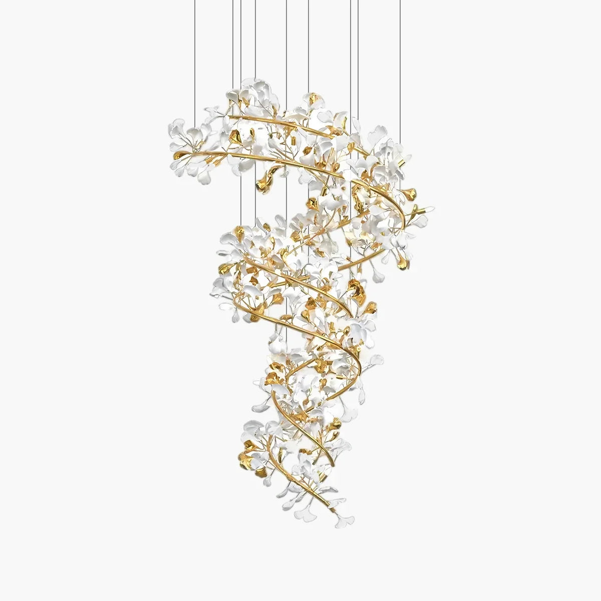 flairel Ginkgo Chandelier Q for High Ceiling
