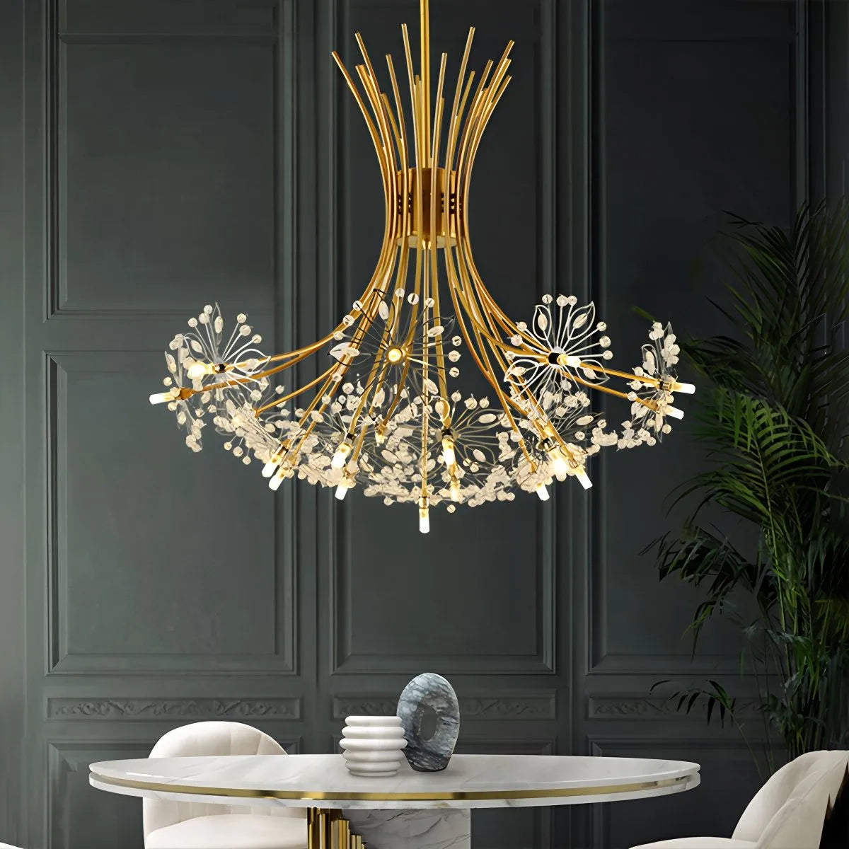 flairel Gypsophila Bouquet Crystal Chandelier