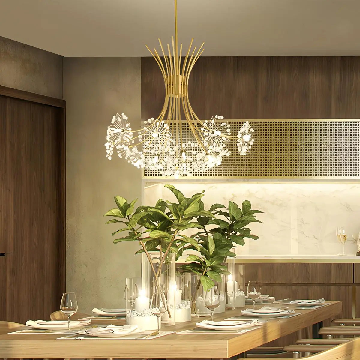flairel Gypsophila Bouquet Crystal Chandelier