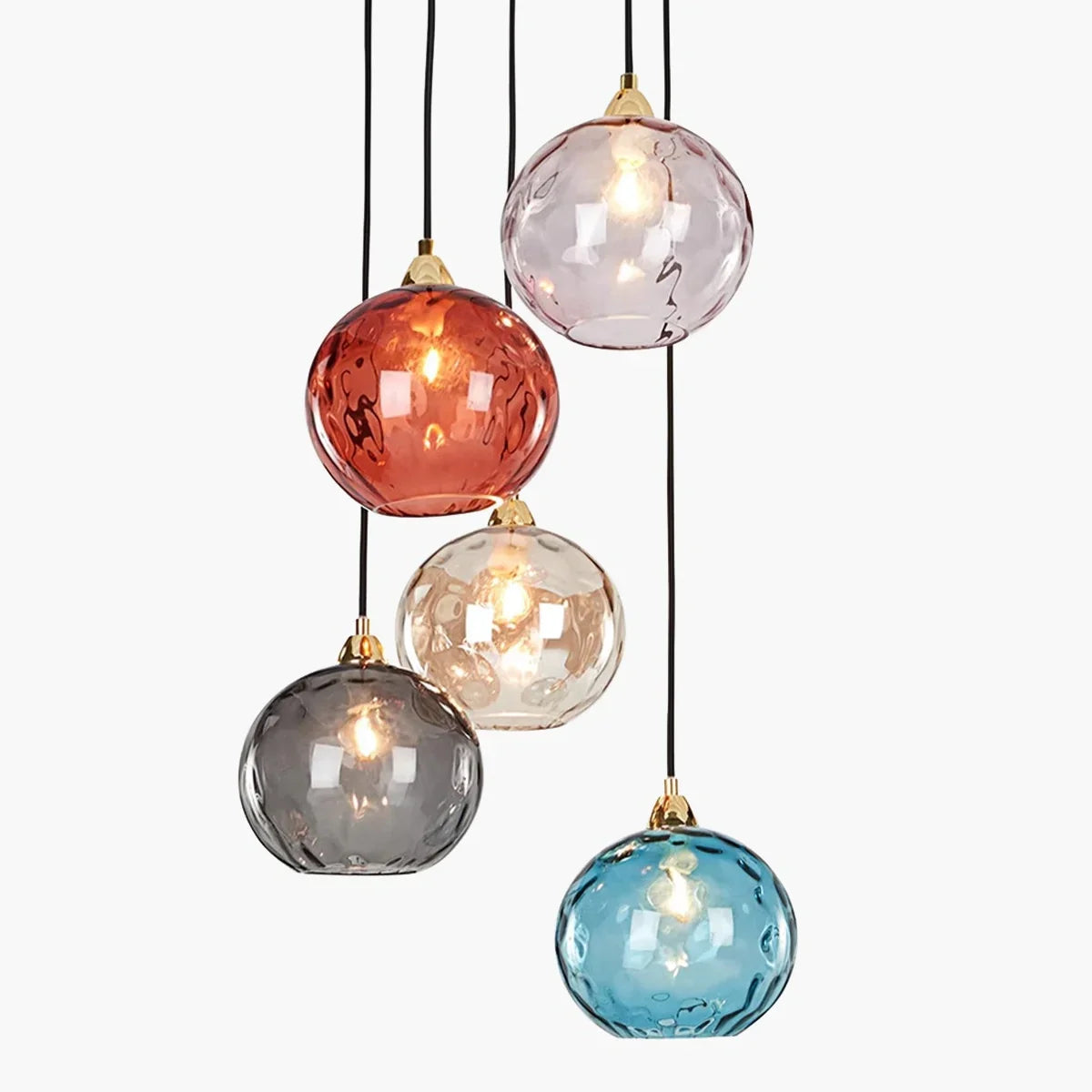 flairel Colorful Glass Ball Pendant Light for Living Room