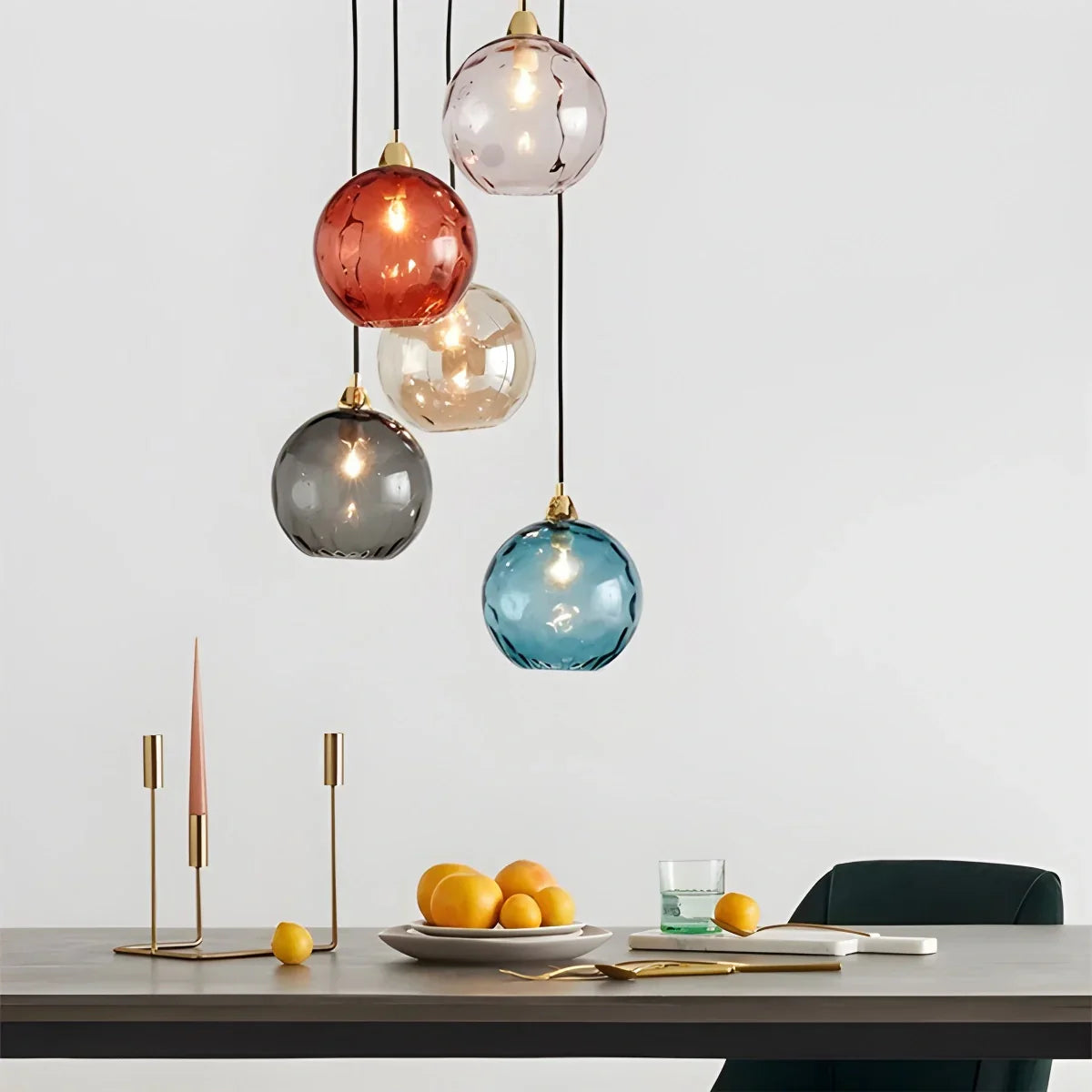 flairel Colorful Glass Ball Pendant Light for Living Room