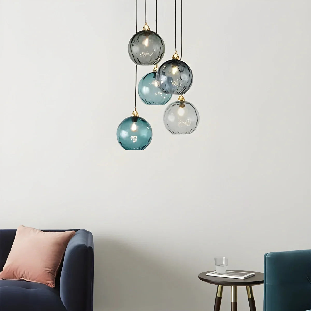 flairel Colorful Glass Ball Pendant Light for Living Room
