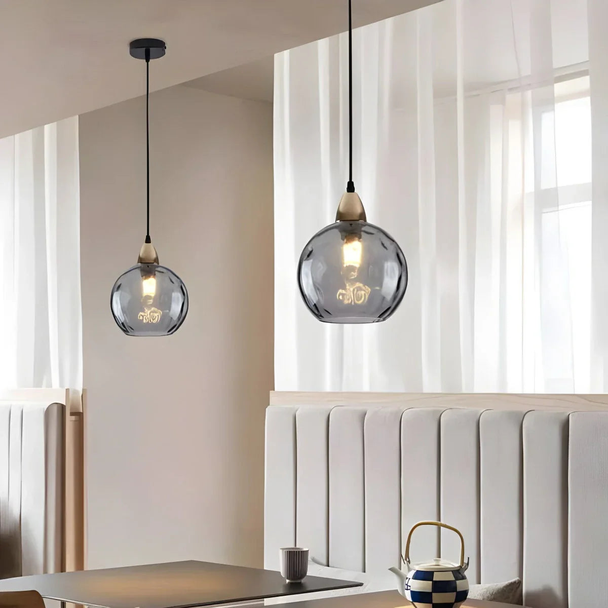 flairel Colorful Glass Ball Pendant Light for Living Room