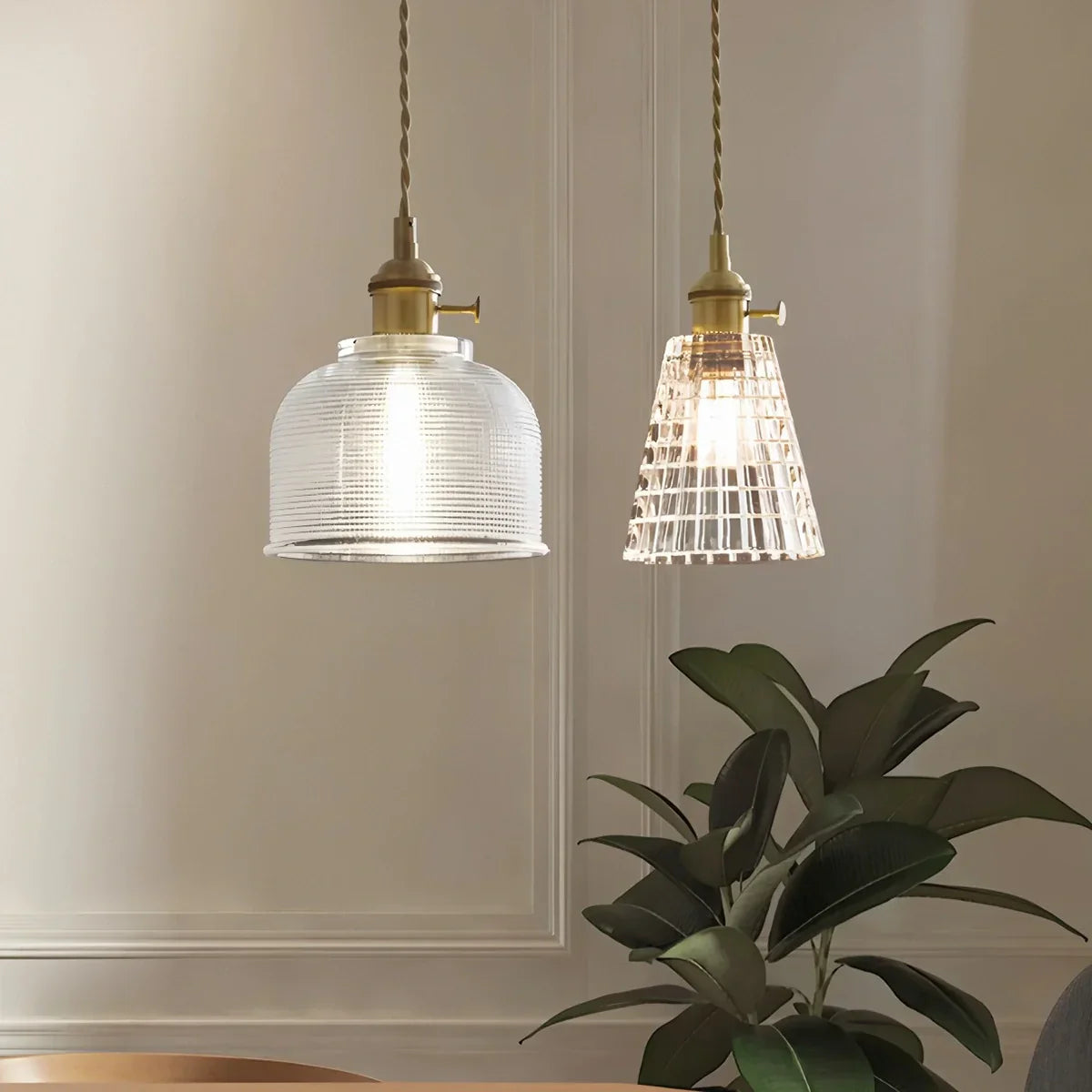 flairel Isabel Glass Pendant Light for Kitchen Island
