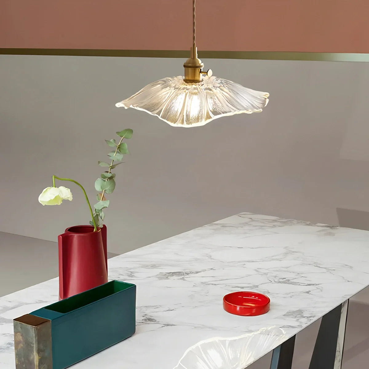 flairel Isabel Glass Pendant Light for Kitchen Island