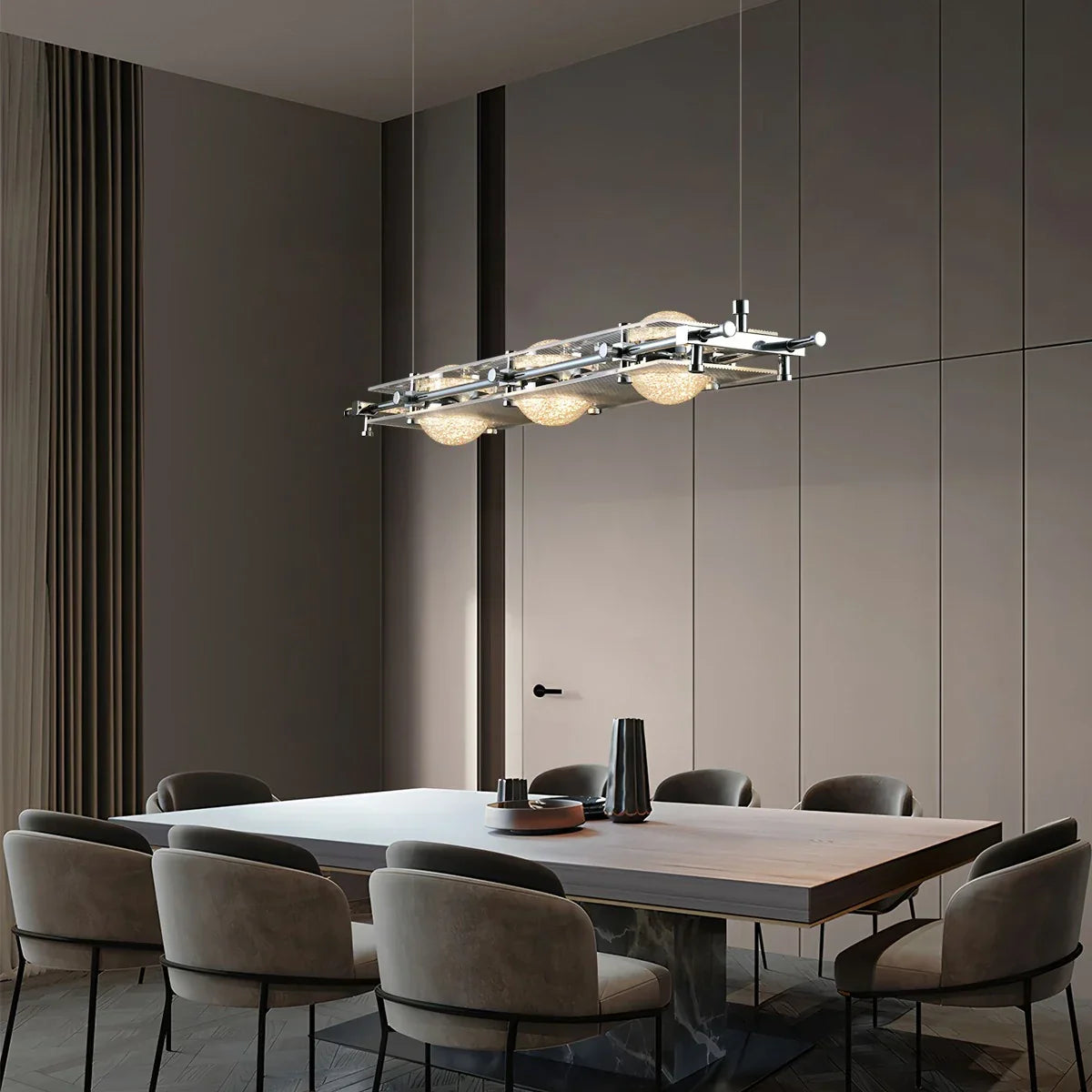 flairel Italian Light Luxury Long Planetary Pendant Light