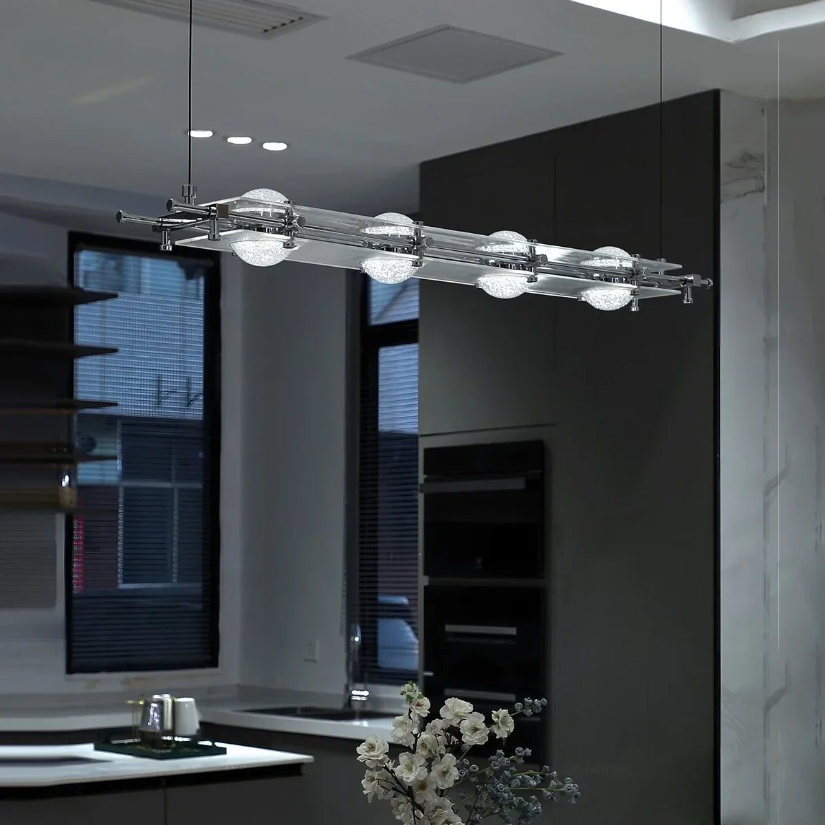 flairel Italian Light Luxury Long Planetary Pendant Light