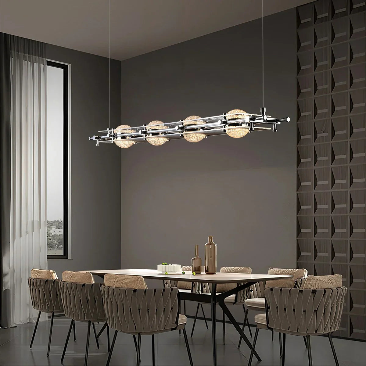 flairel Italian Light Luxury Long Planetary Pendant Light
