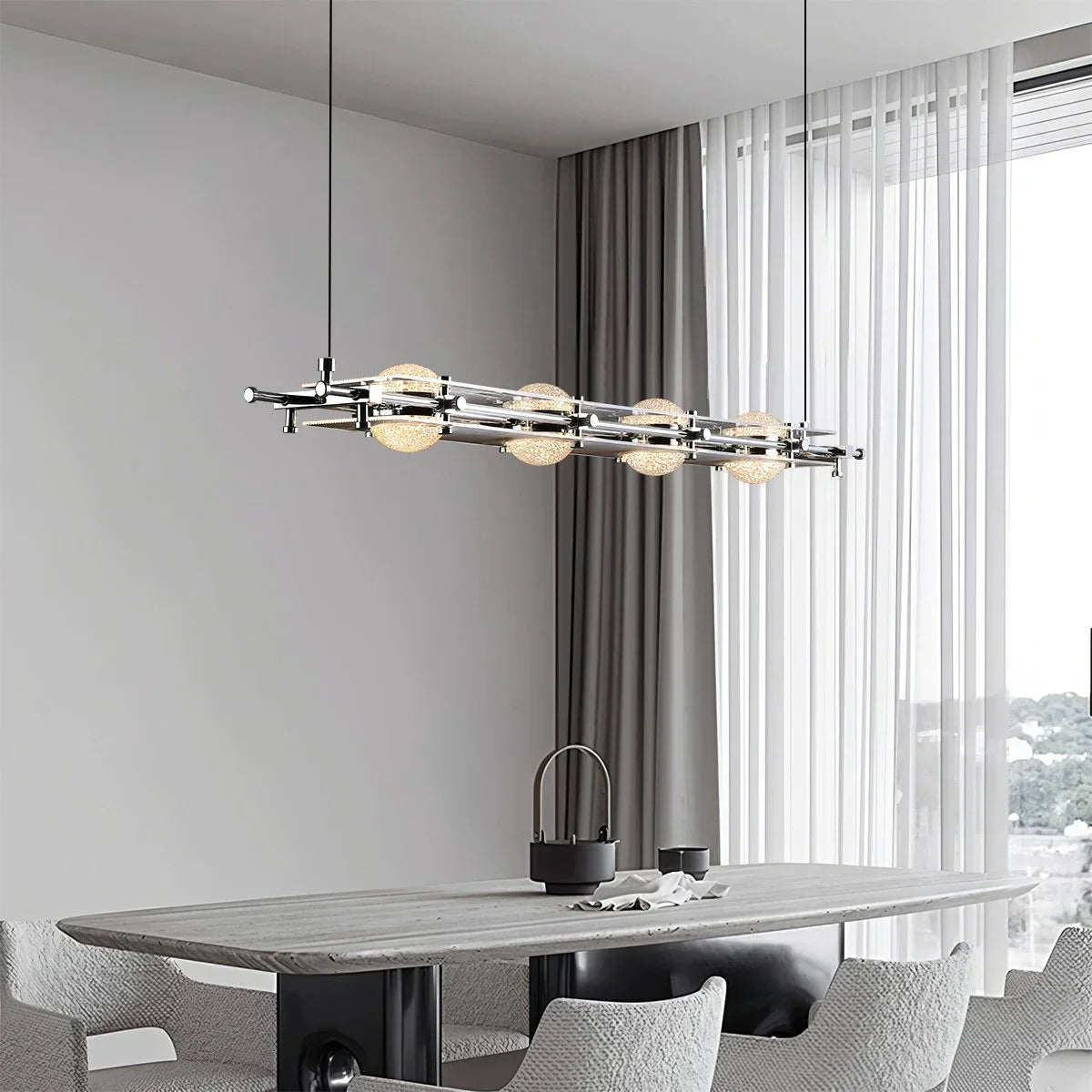 flairel Italian Light Luxury Long Planetary Pendant Light