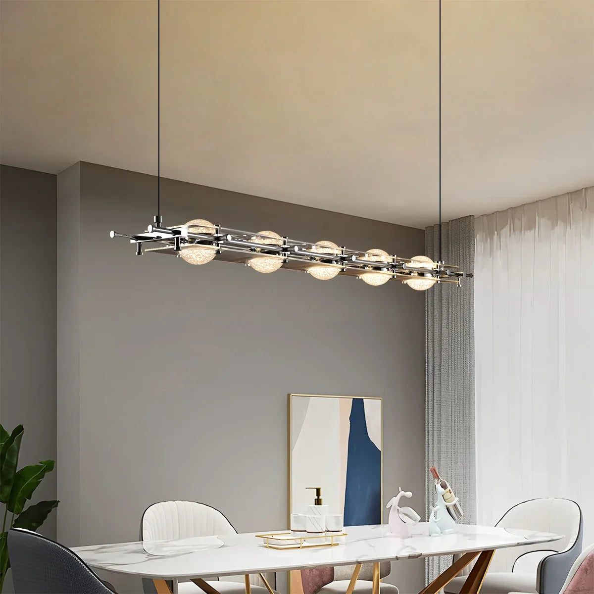 flairel Italian Light Luxury Long Planetary Pendant Light