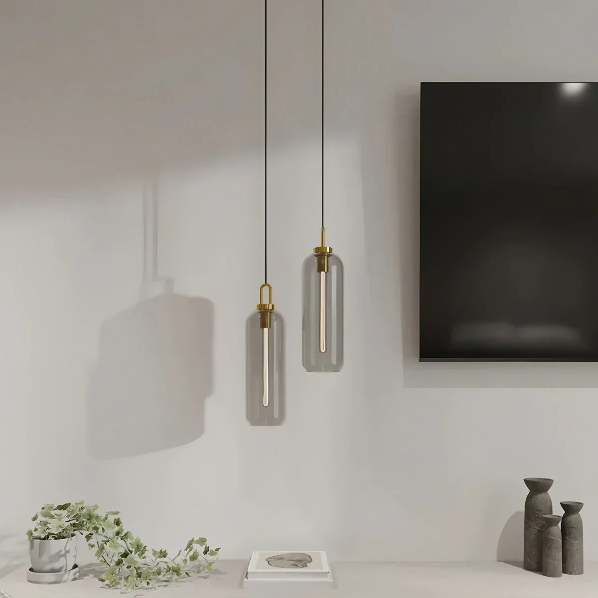 flairel Kanani Frosted Glass Pendant Light for Kitchen