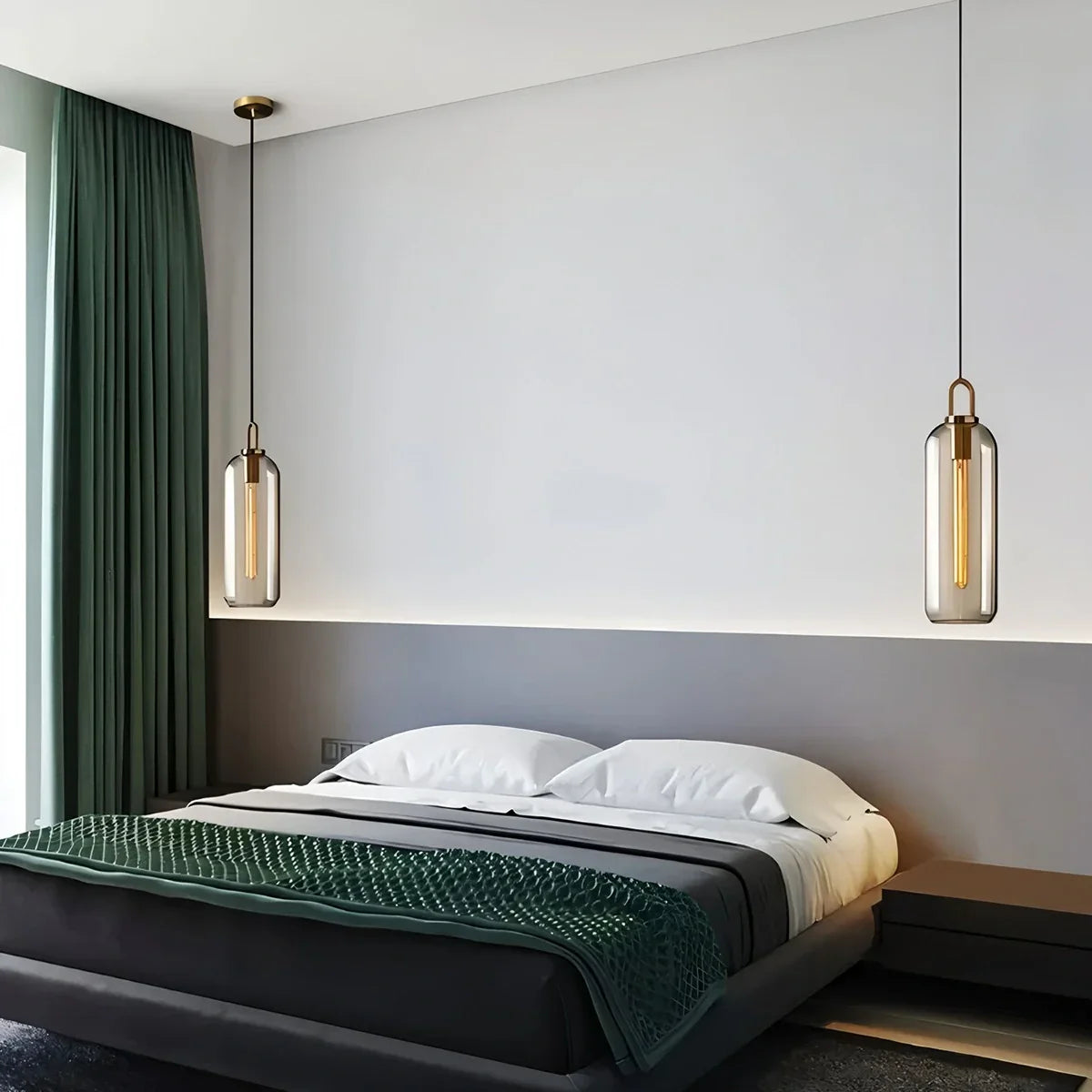 flairel Kanani Frosted Glass Pendant Light for Kitchen
