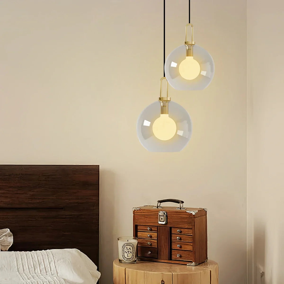 flairel Kanani Frosted Glass Pendant Light for Kitchen