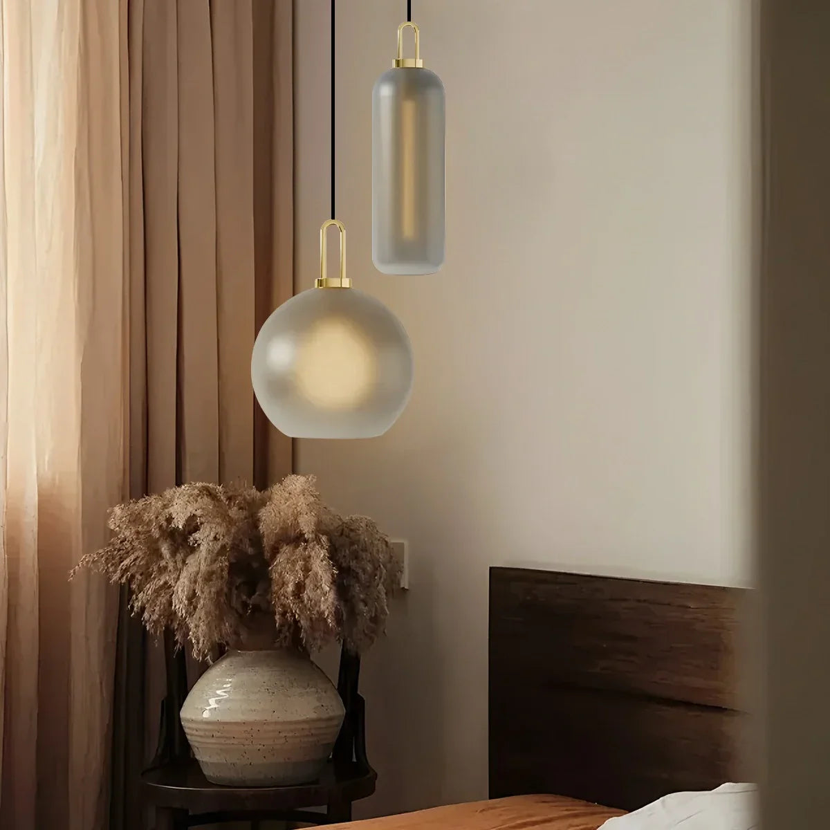 flairel Kanani Frosted Glass Pendant Light for Kitchen