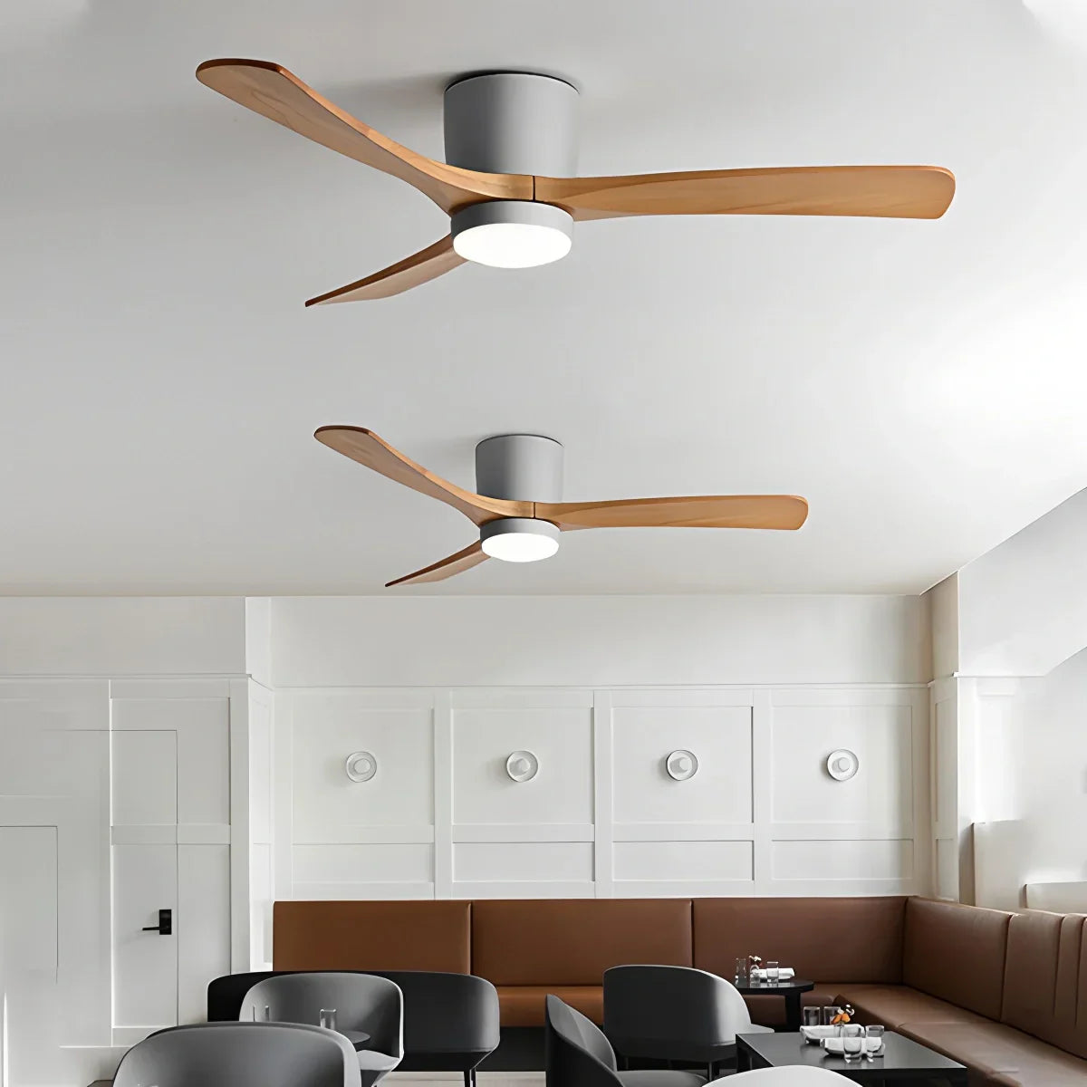flairel Large Low Profile Ceiling Fan with Light