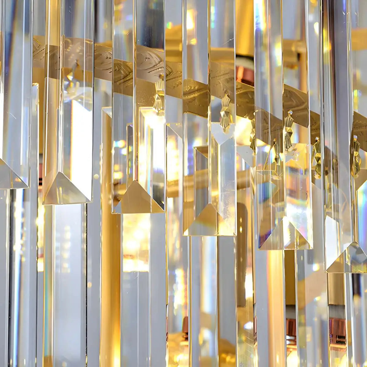 flairel Large Luxury Crystal Long Chandelier