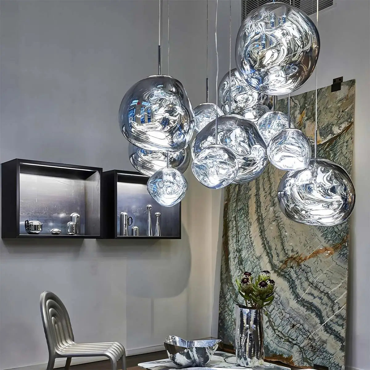 flairel Lava Drops Minimalist Chandelier