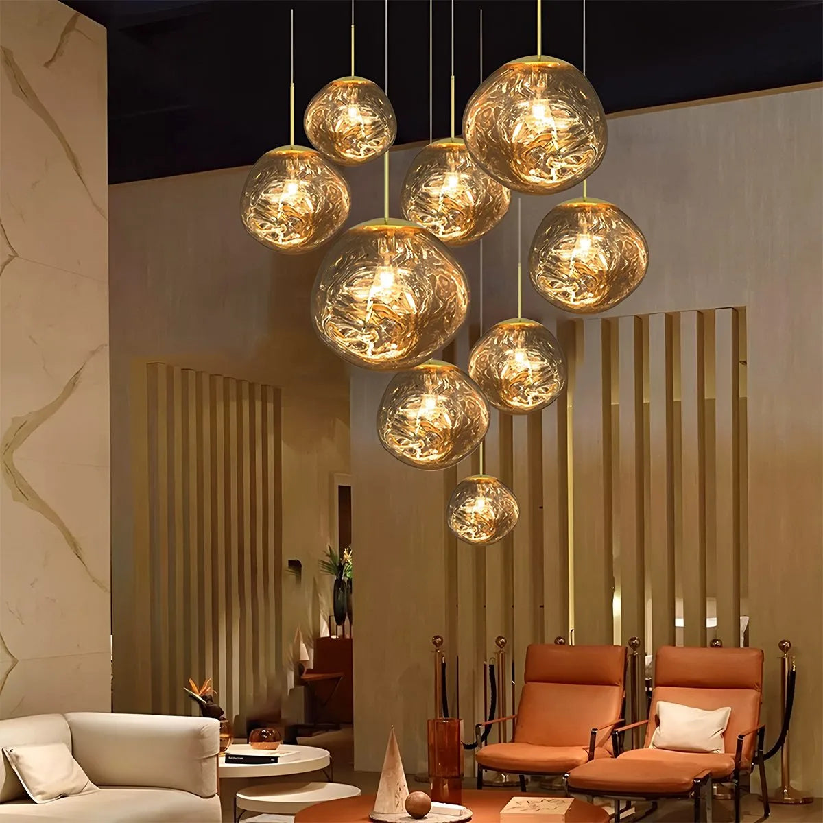 flairel Lava Drops Minimalist Chandelier