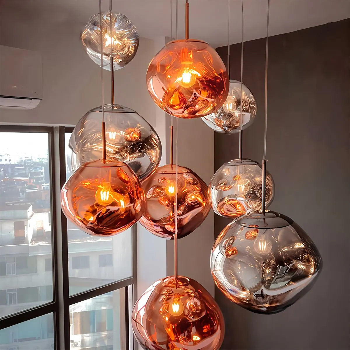 flairel Lava Drops Minimalist Chandelier