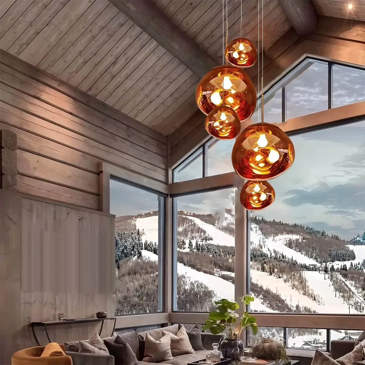 flairel Lava Drops Minimalist Chandelier