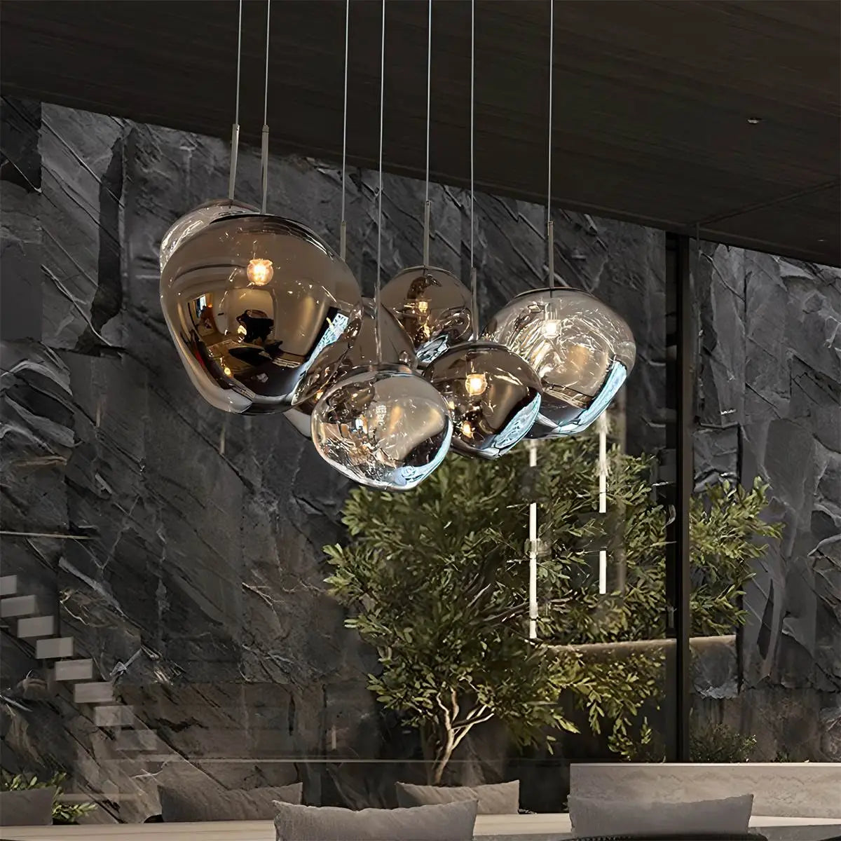 flairel Lava Drops Minimalist Chandelier
