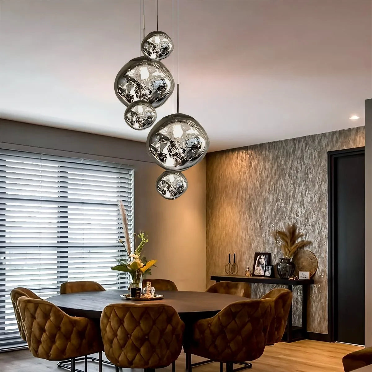 flairel Lava Drops Minimalist Chandelier