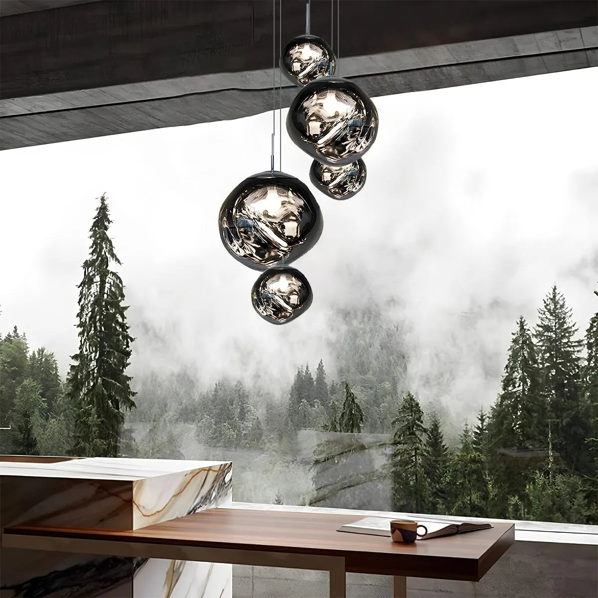 flairel Lava Drops Minimalist Chandelier
