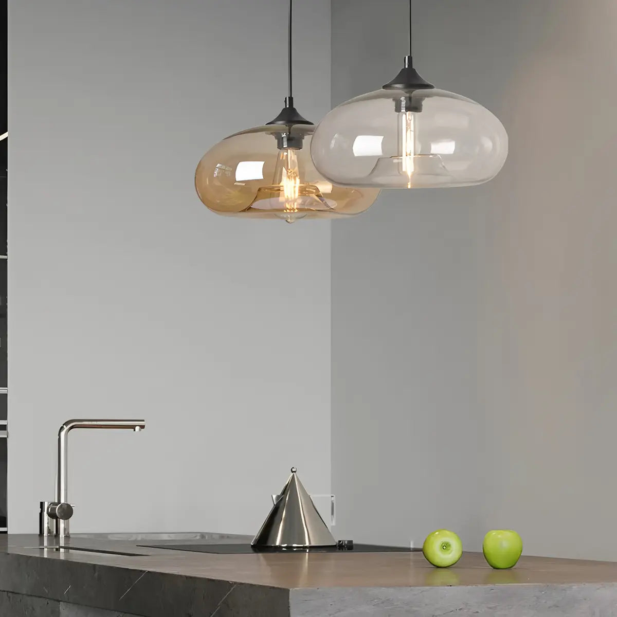 flairel Colorful Glass Pendant Light for Dining Area