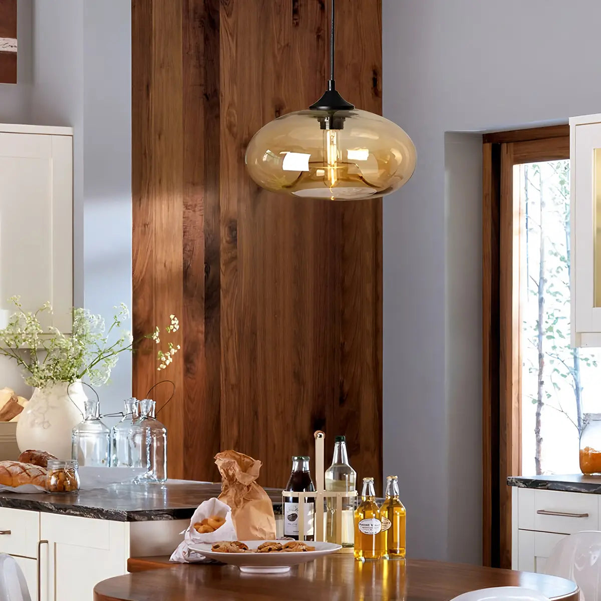 flairel Colorful Glass Pendant Light for Dining Area