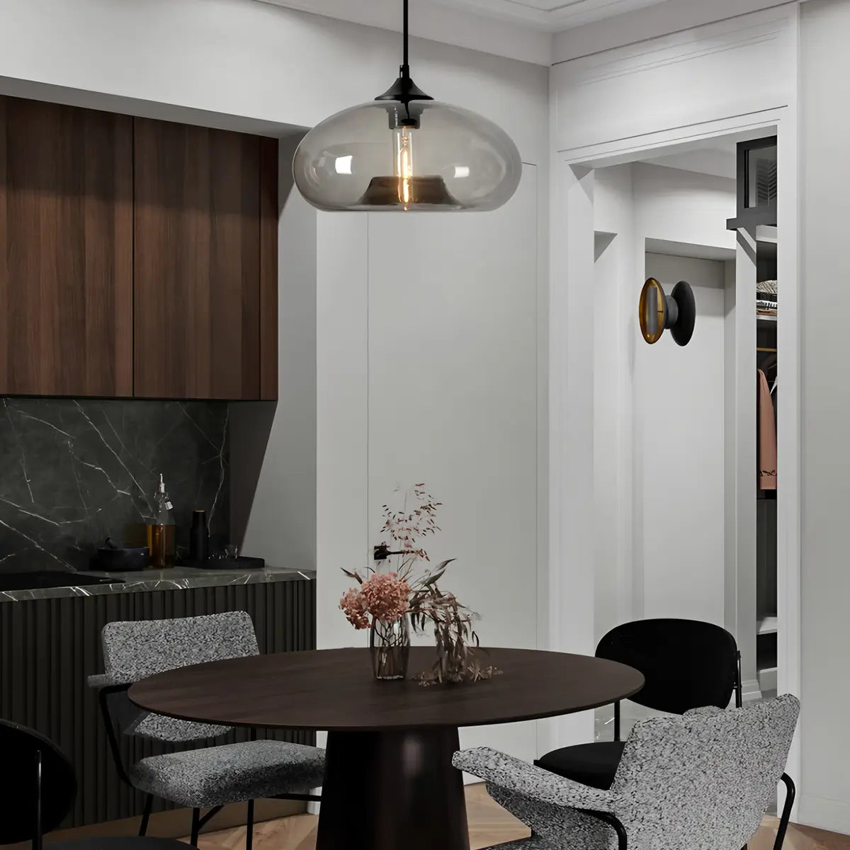 flairel Colorful Glass Pendant Light for Dining Area