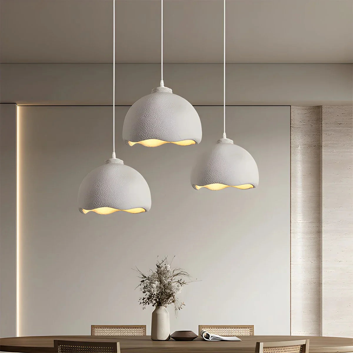 flairel Micro Cement Pendant Light for Kitchen Dining Area