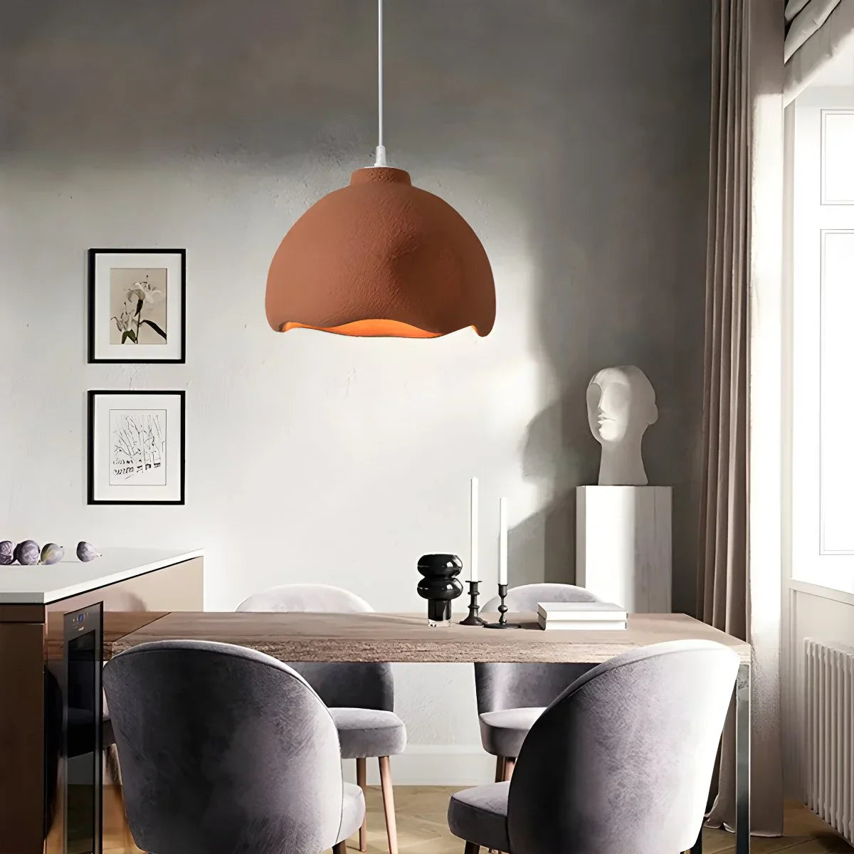 flairel Micro Cement Pendant Light for Kitchen Dining Area