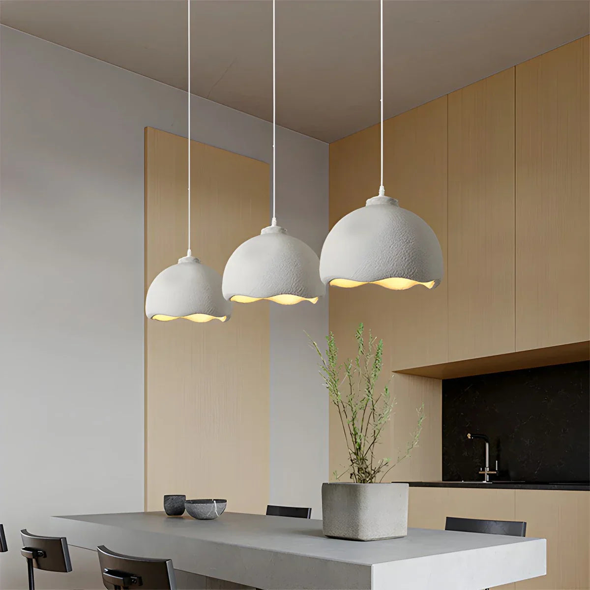 flairel Micro Cement Pendant Light for Kitchen Dining Area
