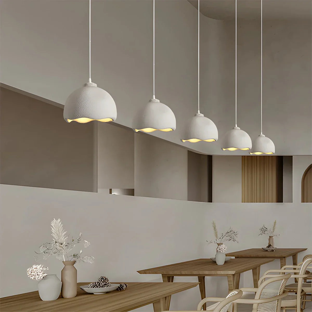 flairel Micro Cement Pendant Light for Kitchen Dining Area